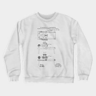 Machine for molding plastic materials Vintage Patent Hand Drawing Crewneck Sweatshirt